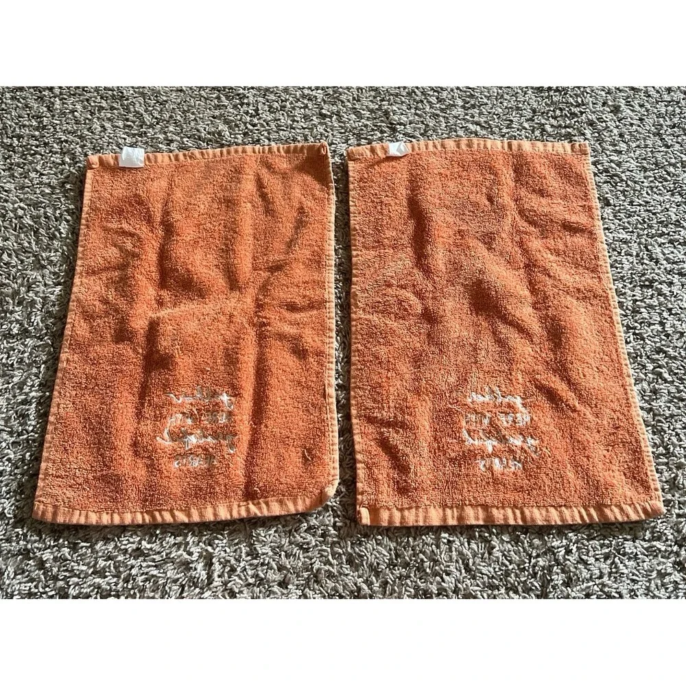 Orange Cotton Hand Towels 